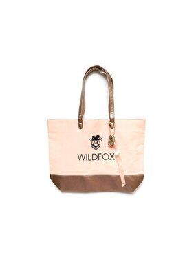 Wild Fox Tote Peach & Gold Womens Vegan Tote Bag